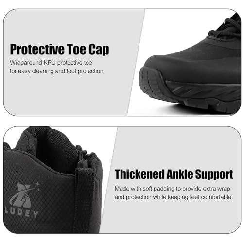 Lightweight Tactical Military Boots for Men Comfortable Breathable Durable YKK Side Zipper Anti-Slip Police Combat Duty Boots3