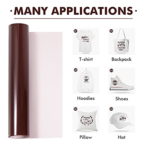 Gatichetta Htv Roll Brown Heat Transfer Vinyl 12"X6Ft Iron On Vinyl For T-Shirts, Hats, Jeans, Compatiable With Cricut, Cameo, Heat Press Machines #TOP3