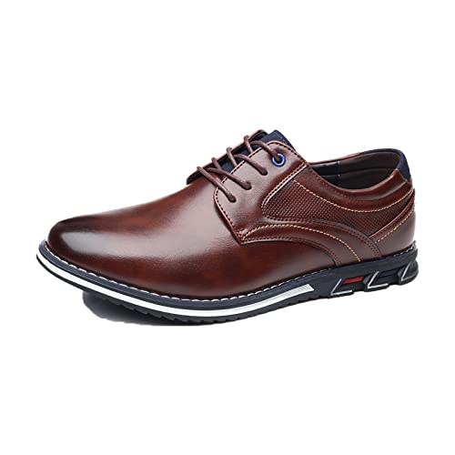 Men's Fashion Oxford Rovers Orthopedic Leather Shoes Casual Business Derby Lace-up Business Luxury Dress Loafers Flats Work Office Sneaker Driving Shoes