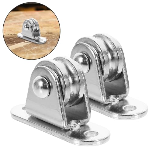 6-teiliges Edelstahl-Seilrollen-Set, leichtgängig, leiser Hebeblock mit einem Kugellager für Heimwerker, Wäscheleinen, Kabelhandhabung, leichtes Wand- und Deckenmontage-Set