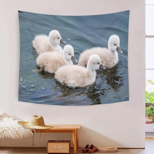 Tapisserie murale 3D canards pour une ambiance zen dans votre chambre