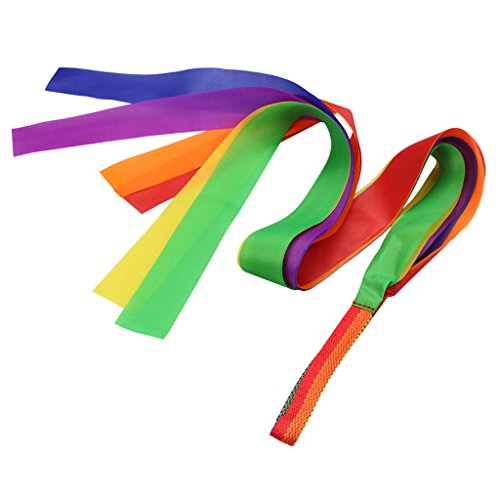 F Fityle 2x Fitas De Dança Rítmica Ginástica Cheerleading Streamer Ballet Dancing Toy