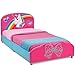 Delta Children Upholstered Twin Bed & 6-Inch Memory Foam Twin Mattress, JoJo Siwa