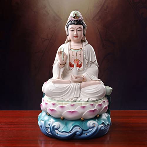 Statue Bouddha céramique Avalokitesvara, art sacré d'exception - 8
