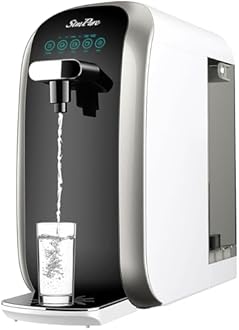 SimPure Y7P-BW UV Countertop Reverse Osmosis Water Filter, NSF/ANSI 58 Certified, 5 Stage RO Water Filtration System, Water Purifier for Home, No Installation, 4: 1 Pure to Drain, Classic Pure Taste