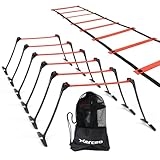 Xerceo Premium Adjustable and Collapsible Hurdle and Agility Ladder Set for Athletes, Super Portable and Lightweight, with Carrying Bag