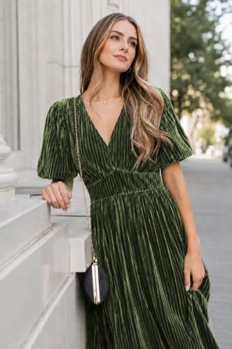 Image of Maxigerui Women's Velvet Maxi Dress Formal Dresses for Wedding Guest Dress