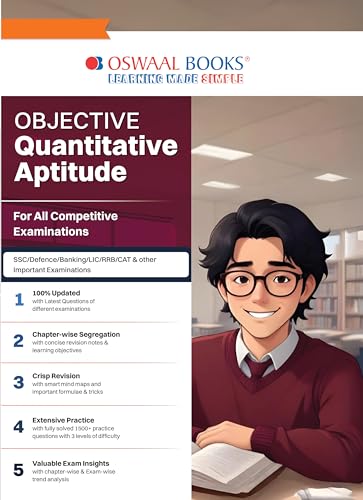 Image of Oswaal Objective Quantitative Aptitude for All Competitive Exams English Medium | Chapter-wise & Topic-wise with 1500+ Previous Years Questions | SSC, Banking, RRB, Defence, LIC | Edition