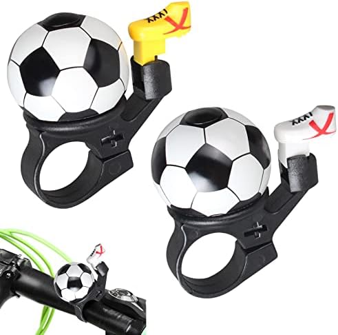 2pcs Bike Bell, Football Design Bicycle Bell with Loud Crisp Clea...