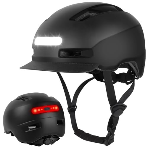 Shinmax Bicycle Helmet with Light and Visor