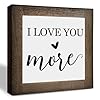 Inspirational wood signs box wood plaques desk decor love sign tabletop decor nursery wood decoration for shelf kids room decor couple bedroom decor gift for husband wife love you more sign e  urban country home decor