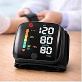 Medidor De Pressão Digital De Pulso Automático Com Voz Em Português Recarregável USB Monitor De Pressão Arterial LCD Grande Memória Para 2 Usuários Uso Doméstico E Profissional - Linha Premium