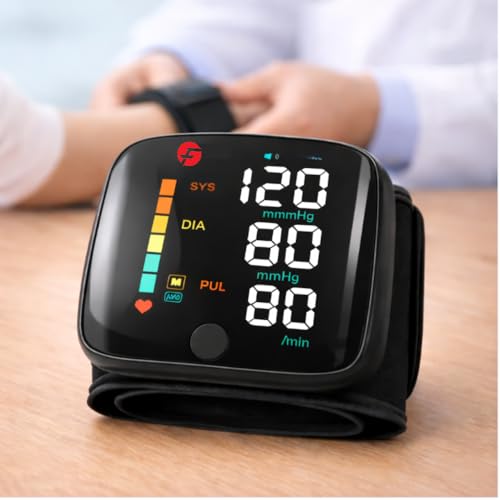 Medidor De Pressão Digital De Pulso Automático Com Voz Em Português Recarregável USB Monitor De Pressão Arterial LCD Grande Memória Para 2 Usuários Uso Doméstico E Profissional - Linha Premium