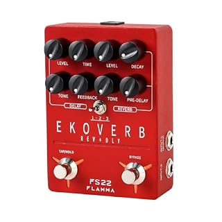 FLAMMA FS22 Stereo Delay & Reverb Combo Effects Pedal Ambient Guitar Pedal with 3 Pairs Combo Effects Reverse Delay Shimmer Reverb Tap Tempo Freeze Trail On Function - Les Beatles, Paul McCartney, John Lennon, RIngo Starr, George Harrison