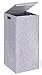 YOUDENOVA Cesto para la colada con tapa, 80 L, plegable, de fieltro, cesta de almacenamiento, gran bolsa de lavandería con asas, caja de lavandería alta para ropa, juguetes, cañón, cazuela, color gris