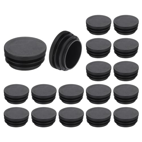 uxcell Round Plastic Plug,40mm(1.57") OD Furniture Leg Pipe Insert 18Pcs