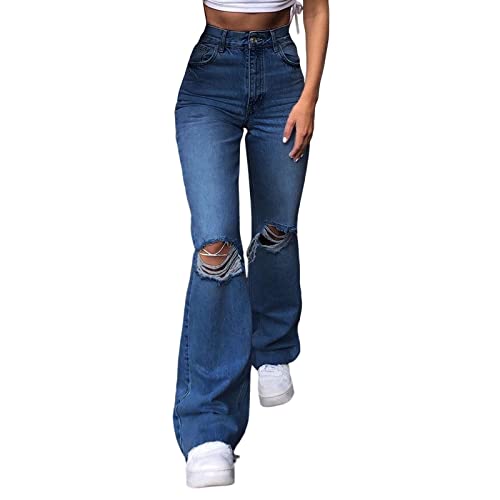 Jean femme coupe droite haute pour un denim confortable et casual quotidien au top en 2026