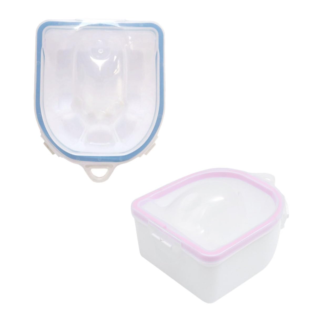 Healeved Nail Soaking Bowl Set of 2 Detachable Manicure Soak off Nail Bowl Cover for Gel Polish Rem