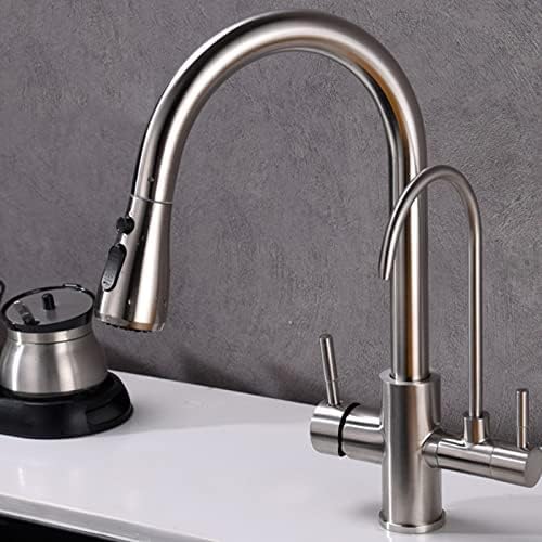 Filtre à eau potable 3 en 1 intégré au mitigeur cuisine à douchette - 4