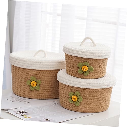 Panier de rangement en corde coton panier à linge et cosmétiques