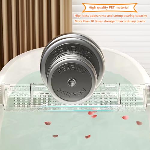 Plateau de rangement multifonctionnel pour baignoire extensible couleur verte