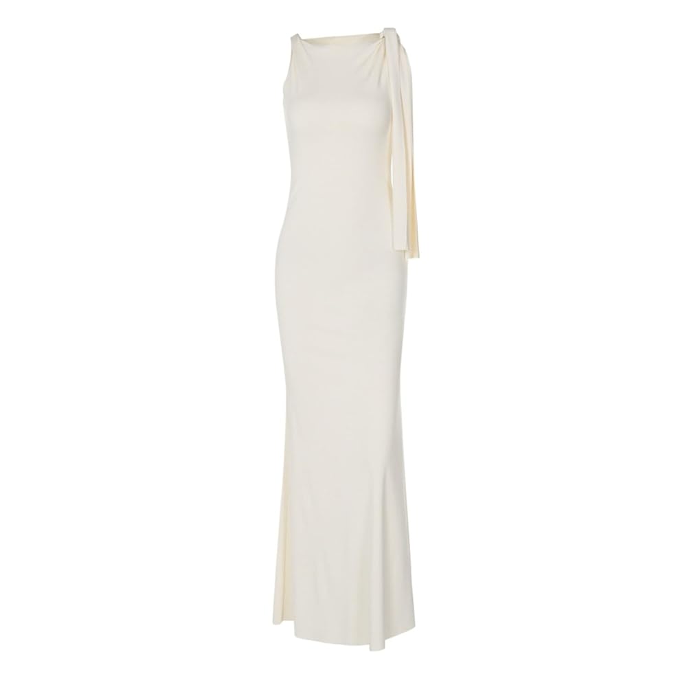 ワンピース NOTHINGEVERYTHING : 25SS / ASYMMETRIC DRAPED MAXI DRESS Buy Forever New Green Nya Metallic Asymmetrical Maxi Dress
