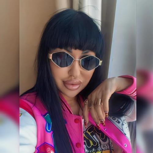 YAMEIZE Retro Metal Frame Hexagon Sunglasses - 90s Vintage Classic Shades UV400 Protection for Women Men Outdoor3