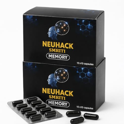 Image of Smriti Memory booster with Brahmi, Ashwagandha, Shankhpushpi for Brain, Mind Support | Ayurvedic Nootropics supplement - 200 caps