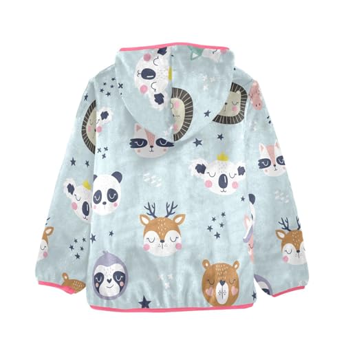 OTVEE Cartoon Animals Bear Koala Kids Hoodie Jacket Fall Spring Full Zip Warm Outwear Coat2