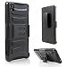 Xperia Z3V Case, Starshop Sony Xperia Z3V (T-Mobile, Verizon 2014 Release) Dual Layer Holster Case with Kickstand and Locking Belt Swivel Clip Black
