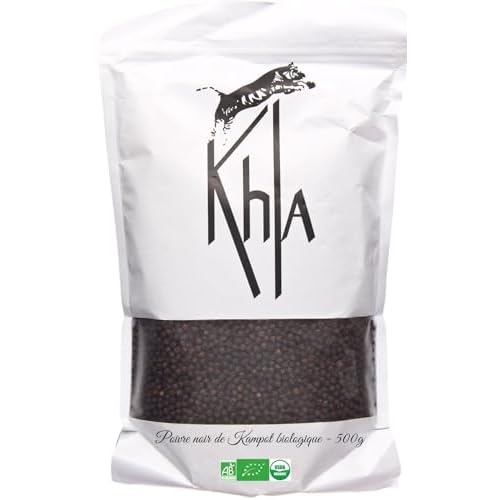 KHLA - Zwarte Kampot peper Premium IGP - 500g - peperkorrels - verkregen uit biologische landbouw