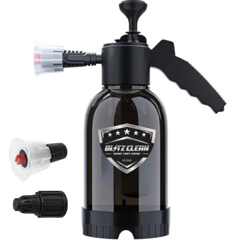 Pump Action Snow Foam Cannon Pressurised Sprayer Car Hand Foam Sprayer Pump Spray Bottle Pressurised Soap Sprayer with Two Nozzles Car Foam Blaster- No Need For a Jet or Pressure Wash For Cars Vans