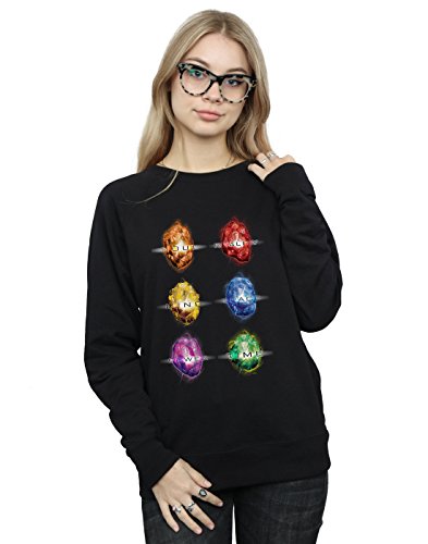 Marvel Women's Avengers Infinity War Infinity Stones Sweatshirt Black XX-Large