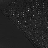 Honseadek Autositz-Kopfstütze, Leder, Schaumstoff, Knochenstütze, Nackenstütze für LKW und Auto, Komfort, schwarzes PU-Memory-Innenpolster, 28 x 18 x 9 cm (schwarz)