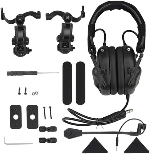 ACEXIER Auriculares tácticos Gen 5 para Disparos sin reducción de Ruido, para Casco, 2 en 1, 0PS Core A.RC y Team W.endy M-IOK (Black)