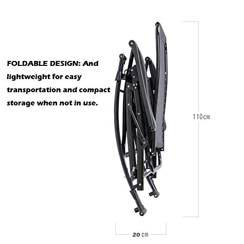 Cadeira de balanço adulto para pátio ao ar livre gravidade zero com almofadas para pessoas pesadas -