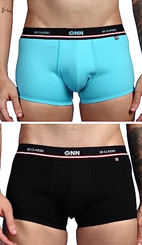 Image of ONN UK Classic Men's Combed Cotton Mini Trunk with Feather Touch Ultra Soft Waistband (Pack of 2)