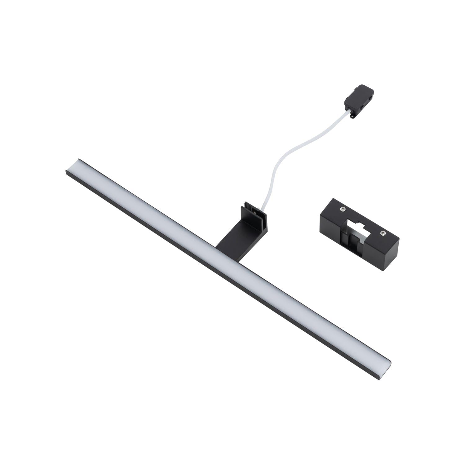 Licht-Erlebnisse LED Badlampe Wand 60 cm lang IP44 Schwarz 3000 K 850 lm warmweiß hell Aluminium Modern Spiegelleuchte Wandlampe innen Spiegel Badezimmer