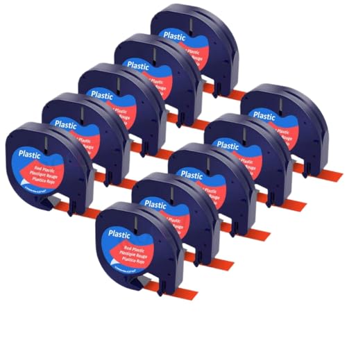 10x�݊����̂���v���X�`�b�N���x���e�[�v91201��������12mm x 4m�ō��91331 91221 59422 S0721660(10PK Plastic Red)