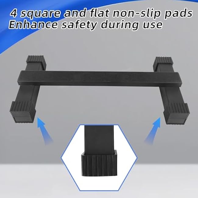 Steel Calf Raise Bar: Standing Calf Raise Machine - Calf Stretching Squat Foot Leg Stretch Block