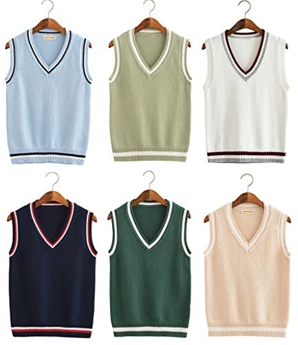 Yujianxiong スクールベスト Vネック ニット ベスト コットン チョッキ レディース 入学 通学 女子中学 女子高生 Jk 制服 スクール ニット コスプレ 衣装 コスチューム セーラー服 衣替え べージュ L Amazon 楽天 ヤフー等の通販価格比較 最安値 Com