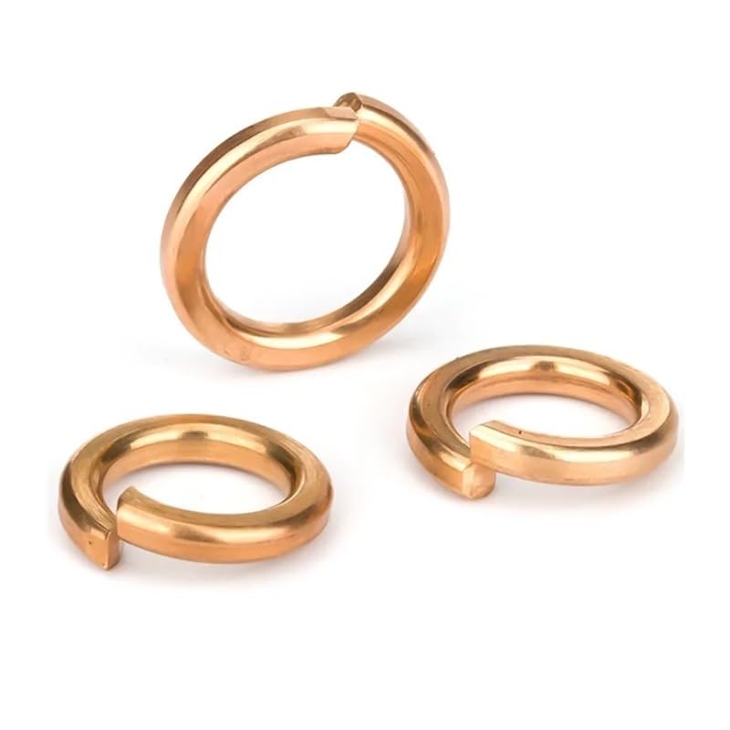 M2-50pcs GB93 Brass Spring Washer Split Locking BGOKIFLWHW