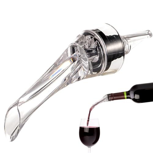 Aireador de botellas de vino - Oxigenador portátil premium, purgador de vino de vertido rápido, vertedor aireador de larga duración | Accesorio de cocina y bar para reuniones familiares, comidas
