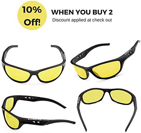SIPHEW 2 Stück Nachtfahrbrillen - Gelbe Polarisierte Gläser Für Sicheres Fahren