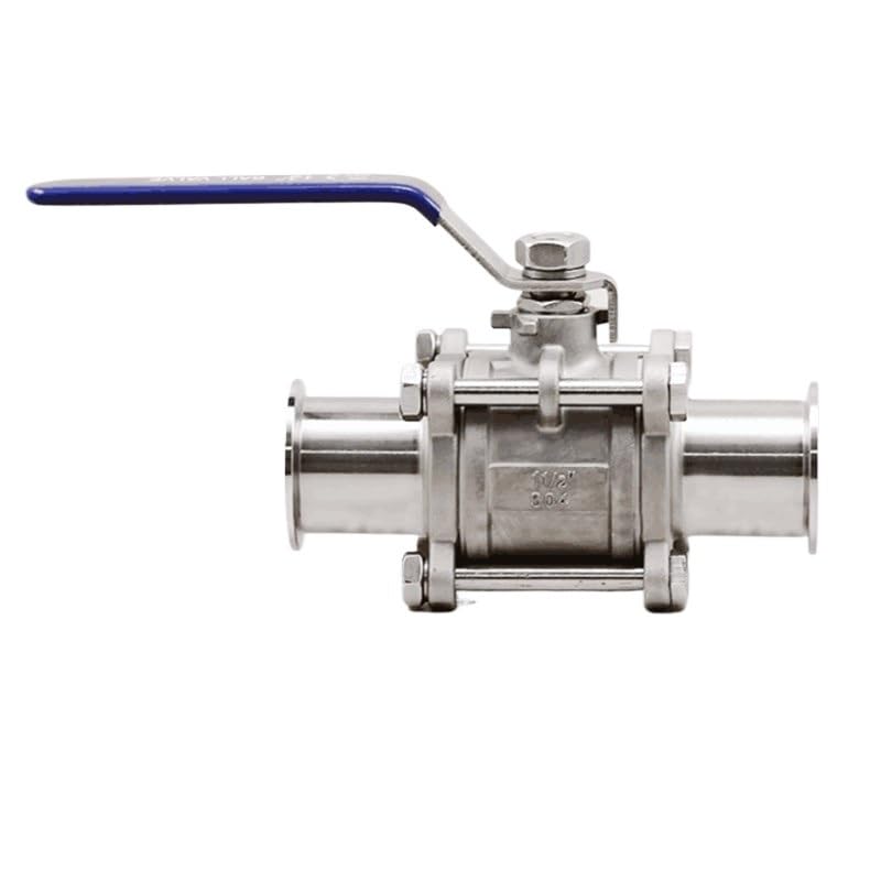 Manual vacuum valve KF16to KF50 Vacuum hydraulic Quick Install Ball Valve Gas Safety Valve Leak Detecte 304 Stainless Steel (Color : Silver, Size : KF40)