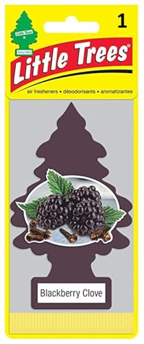 Image of Little Trees Blackberry Clove Air Freshener (Pack of 3) | Sweet & Spicy Fragrance | Iconic Tree Hanging Design | For Car, Home, Wardrobe | Imported from USA
