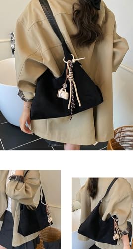 Slouchy Suede Hobo Bags Women Satchels Underarm Shoulder Bag Crescent Crossbody Purses Travel Top-Handle Tote Handbag 20253