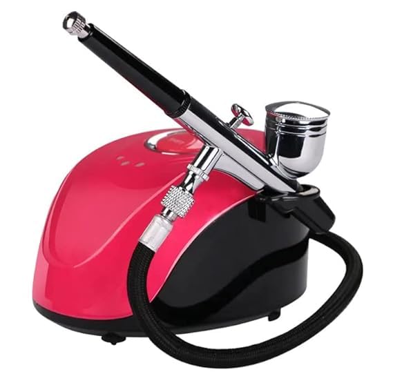 Image of IAS Airbrush Kit, Multi-Function -Action Airbrush Set with Compressor Set for Make up,Art Painting,Tattoo,Cake,Manicure, Spray Model,Craft,and More