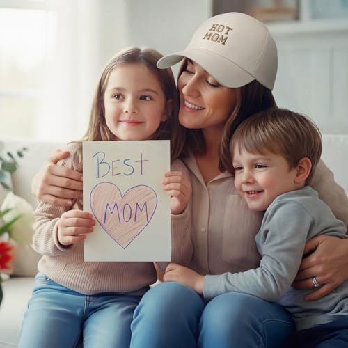 Gorra béisbol Beige para mamás con diseño minimalista miniatura 6