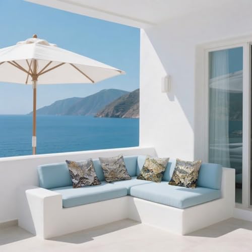 Housse de coussin 50x50cm imperméable en velours avec fermeture invisible - 6